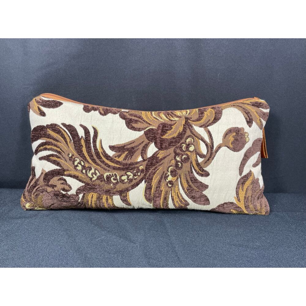 Brown & Cream Floral Bag, Handmade, One of a Kind, Created with Designer Fabric